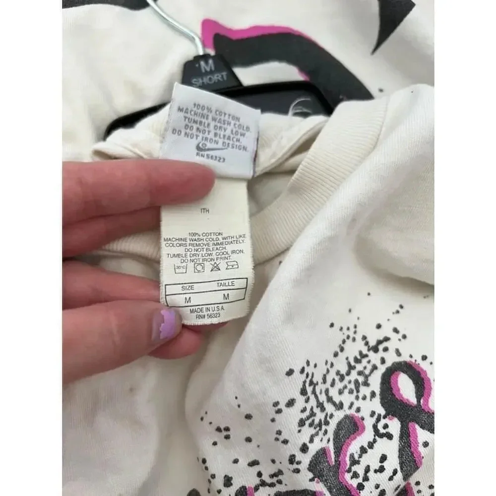 Vintage 80s/90s Nike rare sugar & spice & everything nice‎ white tshirt size M